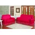 Capa De Sofa 2 E 3 Lugares Super Luxo Dália Lindas Cores Cor Vermelho Liso