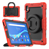 Capa De Tablet De Silicone Vermelha+preta E Pc Para Lenovo M