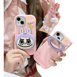 Capa De Telefone Labubu Com Suporte De Espelho Para iPhone 1