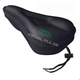 Capa Gel Banco Pedal Pulse Selim Assento Bike Almofada Forro Ajustável Regulável Anatômica Ciclismo Bicicleta Spinning Bmx Cor Preto