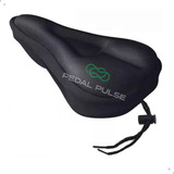 Capa Gel Banco Pedal Pulse Selim Assento Bike Almofada Forro Ajustável Regulável Anatômica Ciclismo Bicicleta Spinning Bmx Cor Preto