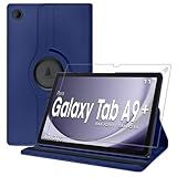 Capa Giratória 360 Flip Pelicula Para Tablet Samsung Galaxy Tab A9 Plus Sm-x216 Sm-x210 + Enterprise Edition 11 Polegadas (com Pelicula) - Alamo (azul Escuro)