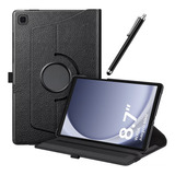 Capa Giratória Compatível Para Galaxy Tab A9 / 8.7 + Caneta