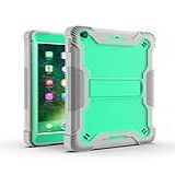 Capa Híbrida Para Tablet Apple Ipad 2/3/4 à Prova De Choque Com Suporte Capacitivo Para Caneta - Capa Robusta à Prova De Queda (verde Menta + Cinza)