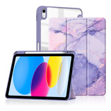 Capa Inteligente Para iPad  10  Geração  Slot Para Caneta De
