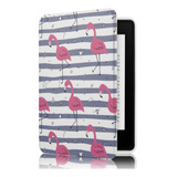 Capa Kindle Paperwhite Wb Ultra Leve Auto Liga des Cor Flamingos