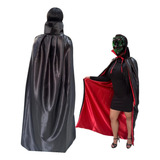 Capa Luxo Dupla Face Cetim Vampiro Drácula Adulto