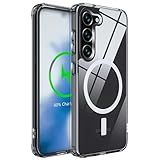 Capa Mag Safe Para Samsung  Galaxy S24  PLUS  Capinha Slim Premium  Proteção De Camera  Magnetica Anti Amarelamento Compatível Com Mag Safe Transparente Clear Case Resistente A Riscos E Anti Impacto