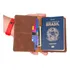 Capa P/ Passaporte Documentos Cartões/cédulas Couro Legítimo Cor Marrom