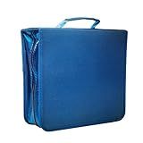 Capa Para Cd/dvd Com Capacidade Para 256 Unidades, Armazenamento, Suporte, Livreto Da Rekukos (azul)