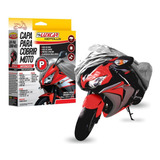 Capa Para Cobrir Moto Impermeável Térmica Luxcar Prata P