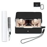 Capa Para Fone De Ouvido Moondrop Space Travel Bluetooth, Capa Protetora Completa De Silicone Macio Capa Protetora De Absorção De Choque Com Chaveiro, Cordão E Caneta De Limpeza [led Frontal Visível],