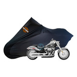Capa Para Moto Harley Davidson Fat Boy Tecido Lycra Tam G