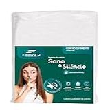 Capa Protetor De Colchão Impermeável Sono E SILÊNCIO   Solteiro 090 X190 Cm  Branco  Pequeno Solteiro