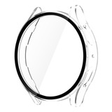Capa Protetora Case Com Pelicula De Vidro Embutida Marca 123smart Compativel Com Samsung Galaxy Watch 7 44mm Sm l310 L315 Transparente