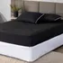 Capa Protetora Colchão Box Casal Padrão Matelado Impermeável Preto Casa Laura Enxovais