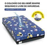 Capa Protetora De Colchão Astronauta Impermeável Berço Mini Cama Antialérgico