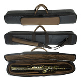 Capa Sax Soprano Reto Master Luxo Pvc Emborrachado Pelucia