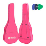 Capa Simples Para Violão Baby Tagima Rosa Com Alças