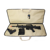 Capa Tan Case Rifle Fuzil E Pistola Mag M4 T4 Aeg Bolsa Mala