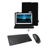 Capa + Teclado E Mouse Bluetooth P/ Tablet Motorola Tab G70