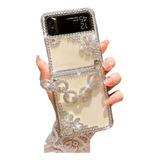 Capa Telefone Rhinestone Flower