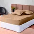 Capa Texfine Protetor De Colchão Bege Matelada Ultrassônico Impermeável Solteiro Box Antiácaro
