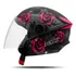 Capacete Aberto Feminino Pro Tork New Three Flowers Fosco Cor Pink Tamanho Do Capacete 58