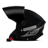 Capacete Aberto Moto Modelo Mixs Way Viseira Fumê Esportivo Tamanho Do Capacete 58 Cor Preto