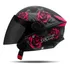 Capacete Aberto New Liberty Three Flowers Viseira Fumê Fosco