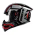Capacete Bieffe B12 Phanton Esportivo Preto Moto Aerofolio Cor Preto/vermelho Brilho Tamanho Do Capacete 58