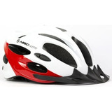 Capacete Ciclismo Absolute Nero Bike Mtb Speed Com Pisca Led Cor Branco/vermelho Tamanho G (58 - 62cm