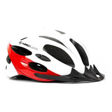 Capacete Ciclismo Absolute Nero Com Sinalizador Cor Branco vermelho Tamanho 52 58 Cm