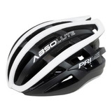 Capacete Ciclismo Absolute Prime Bicicleta Mtb Speed Bike Cor Preto Branco brilho Tamanho Ajustável m 54 57