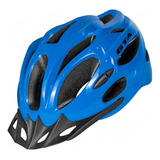 Capacete Ciclismo Mtb Gta Inmold Start Led Para Bicicleta Cor Azul Tamanho M (54-58)