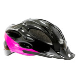 Capacete De Ciclismo Absolute Mia Pto rosa Com Pisca Led Fp