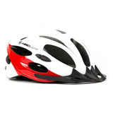Capacete De Ciclismo Absolute Nero Com Led Mtb Speed Cores Cor Branco vermelho Tamanho M  52 57cm 
