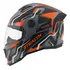 Capacete De Moto Design Moderno E Brilhante Stealth Hawk  Cor Cinza/laranja Tamanho Do Capacete 58