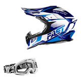 Capacete De Trilha Motocross Off Road Fast Tech + Oculos