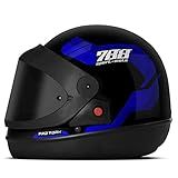 Capacete Fechado Automático Pro Tork Sport Moto 788 Viseira Fumê Azul 60