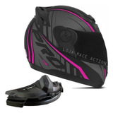 Capacete Feminino Rosa Fechado