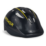 Capacete Infantil Bike Skate E Patins De 3 A 8 Anos Nathor Cor Preto Tamanho P