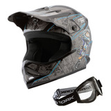 Capacete Infantil Oculos Motocross