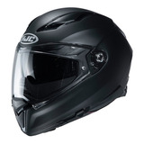 Capacete Integral Moto Hjc F70 Fibra De Vidro Garante Máxima De Segurança Em Viagens Moto Cor Preto Tamanho 58