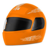 Capacete Laranja Fechado Pro