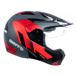 Capacete Moto Bieffe 3 Sport React Cross Esportivo Vermelho