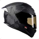 Capacete Moto Bieffe B 12 Ft Felipe Titto Cor Preto Fosco Com Cinza Tamanho Do Capacete 56 C Viseira Fumê Extra