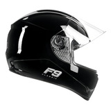 Capacete Moto Feminino Masculino Fly F-9 Classic Tamanho Do Capacete 58 Cor Preto Brilhante