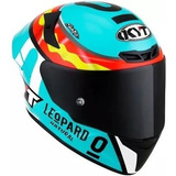 Capacete Moto Kyt Tt Course Dalla Porta Equipe Leoapard Cor Azul Desenho Espanha - Jaume Masia Tamanho Do Capacete 58