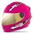 Capacete Moto Liberty Four Kids Infantil Viseira Dourada Cor Rosa Tamanho Do Capacete 54